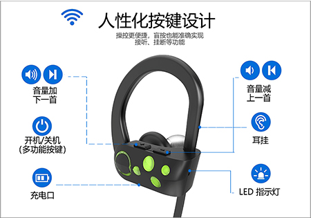 个性时尚运动蓝牙耳机