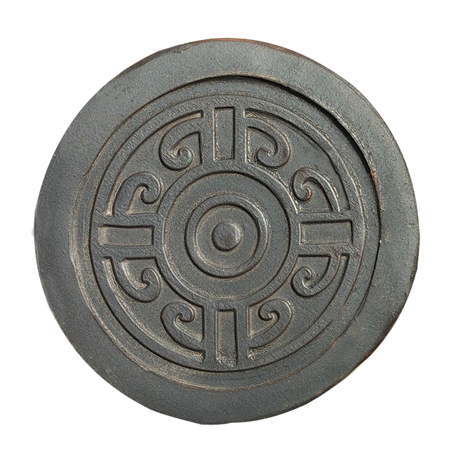 筒瓦花檐花纹图案