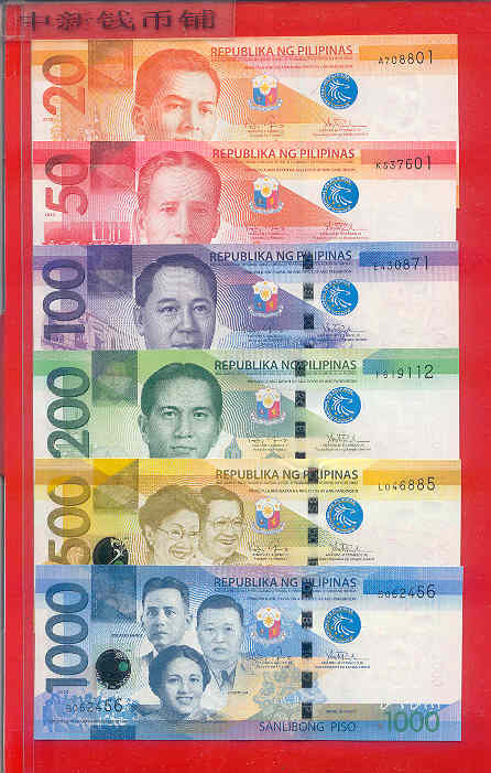 比索是菲律宾的货币单位,1比索=100分,银行纸币面值有20比索